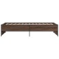 vidaXL Bettgestell Braun Eichen-Optik 100x200 cm Holzwerkstoff Metall vidaXL Bettgestell Braun Eichen-Optik 100x200 cm Holzwerkstoff Metall