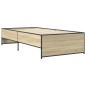 vidaXL Bettgestell Sonoma-Eiche 90x200 cm Holzwerkstoff und Metall vidaXL Bettgestell Sonoma-Eiche 90x200 cm Holzwerkstoff und Metall