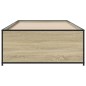 vidaXL Bettgestell Sonoma-Eiche 90x200 cm Holzwerkstoff und Metall vidaXL Bettgestell Sonoma-Eiche 90x200 cm Holzwerkstoff und Metall