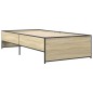 vidaXL Bettgestell Sonoma-Eiche 90x200 cm Holzwerkstoff und Metall vidaXL Bettgestell Sonoma-Eiche 90x200 cm Holzwerkstoff und Metall