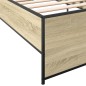 vidaXL Bettgestell Sonoma-Eiche 90x200 cm Holzwerkstoff und Metall vidaXL Bettgestell Sonoma-Eiche 90x200 cm Holzwerkstoff und Metall