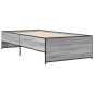 vidaXL Bettgestell Grau Sonoma 75x190 cm Holzwerkstoff und Metall vidaXL Bettgestell Grau Sonoma 75x190 cm Holzwerkstoff und Metall