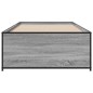 vidaXL Bettgestell Grau Sonoma 75x190 cm Holzwerkstoff und Metall vidaXL Bettgestell Grau Sonoma 75x190 cm Holzwerkstoff und Metall