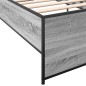 vidaXL Bettgestell Grau Sonoma 75x190 cm Holzwerkstoff und Metall vidaXL Bettgestell Grau Sonoma 75x190 cm Holzwerkstoff und Metall