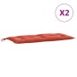 vidaXL Gartenbank-Auflagen 2 Stk. Melange Rot 100x50x7 cm Stoff vidaXL Gartenbank-Auflagen 2 Stk. Melange Rot 100x50x7 cm Stoff