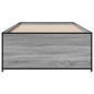 vidaXL Bettgestell Grau Sonoma 90x190 cm Holzwerkstoff und Metall vidaXL Bettgestell Grau Sonoma 90x190 cm Holzwerkstoff und Metall