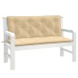 vidaXL Gartenbank-Auflagen 2 Stk. Melange Beige 120x50x7 cm Stoff vidaXL Gartenbank-Auflagen 2 Stk. Melange Beige 120x50x7 cm Stoff