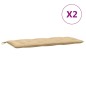 vidaXL Gartenbank-Auflagen 2 Stk. Melange Beige 120x50x7 cm Stoff vidaXL Gartenbank-Auflagen 2 Stk. Melange Beige 120x50x7 cm Stoff