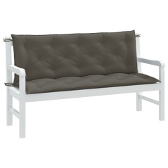 vidaXL Gartenbank-Auflagen 2 Stk. Melange Dunkelgrau 150x50x7 cm Stoff
