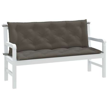 vidaXL Gartenbank-Auflagen 2 Stk. Melange Dunkelgrau 150x50x7 cm Stoff