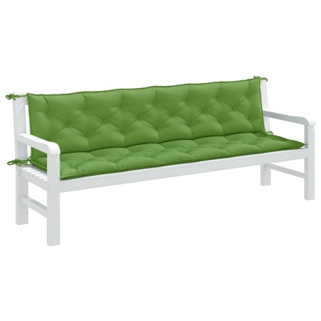 vidaXL Gartenbank-Auflagen 2 Stk. Melange Grün 200x50x7 cm Stoff