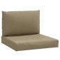 vidaXL Palettenkissen 2-tlg. Melange Taupe Stoff vidaXL Palettenkissen 2-tlg. Melange Taupe Stoff