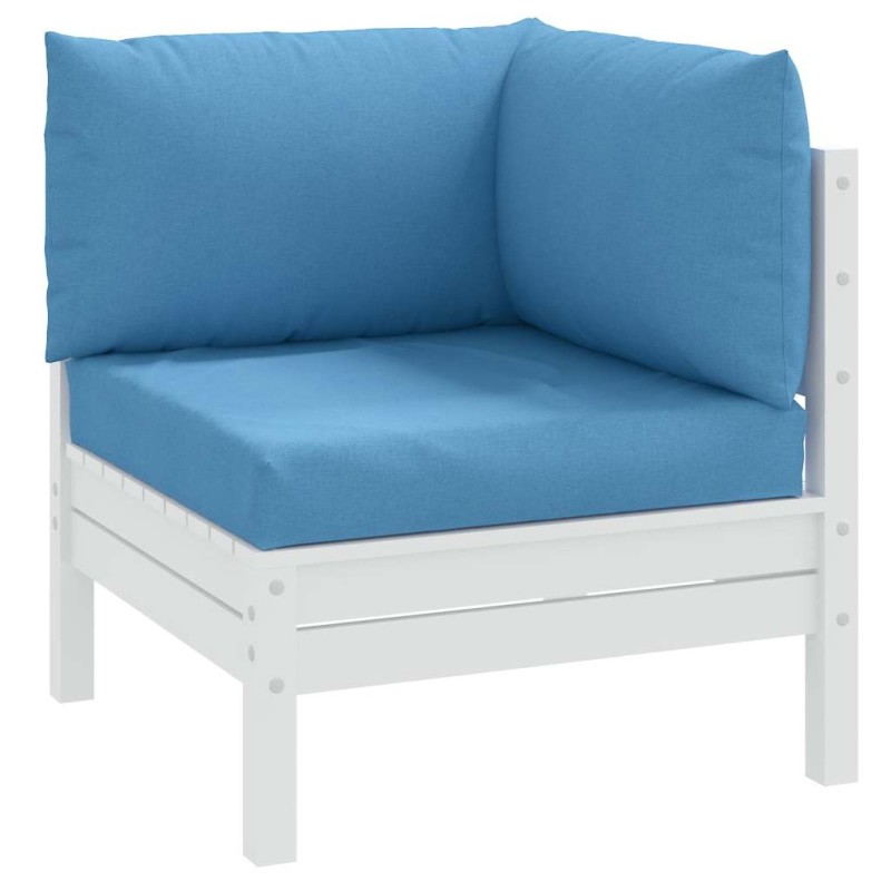 vidaXL Palettenkissen 3-tlg. Melange Blau Stoff vidaXL Palettenkissen 3-tlg. Melange Blau Stoff
