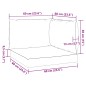 vidaXL Palettenkissen 3-tlg. Melange Blau Stoff vidaXL Palettenkissen 3-tlg. Melange Blau Stoff