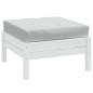 vidaXL Palettenkissen Melange Hellgrau 60x60x10 cm Stoff vidaXL Palettenkissen Melange Hellgrau 60x60x10 cm Stoff