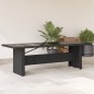 vidaXL Gartentisch mit Glasplatte Schwarz 240x90x75 cm Poly Rattan vidaXL Gartentisch mit Glasplatte Schwarz 240x90x75 cm Poly Rattan