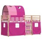 vidaXL Etagenbett mit Vorhängen Rosa 90x190 cm Massivholz Kiefer vidaXL Etagenbett mit Vorhängen Rosa 90x190 cm Massivholz Kiefer