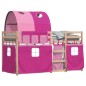 vidaXL Etagenbett mit Vorhängen Rosa 90x190 cm Massivholz Kiefer vidaXL Etagenbett mit Vorhängen Rosa 90x190 cm Massivholz Kiefer
