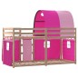 vidaXL Etagenbett mit Vorhängen Rosa 90x190 cm Massivholz Kiefer vidaXL Etagenbett mit Vorhängen Rosa 90x190 cm Massivholz Kiefer