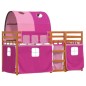 vidaXL Etagenbett mit Vorhängen Rosa 90x190 cm Massivholz Kiefer vidaXL Etagenbett mit Vorhängen Rosa 90x190 cm Massivholz Kiefer