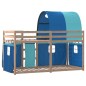 vidaXL Etagenbett mit Vorhängen Blau 75x190 cm Massivholz Kiefer vidaXL Etagenbett mit Vorhängen Blau 75x190 cm Massivholz Kiefer