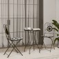 vidaXL Bistrostühle 2 Stk. Klappbar Schwarz und Weiß Keramik vidaXL Bistrostühle 2 Stk. Klappbar Schwarz und Weiß Keramik