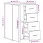 vidaXL Sideboards 2 Stk. Braun Eichen-Optik 59x39x80 cm Holzwerkstoff vidaXL Sideboards 2 Stk. Braun Eichen-Optik 59x39x80 cm Holzwerkstoff