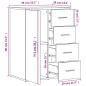 vidaXL Sideboards 2 Stk. Räuchereiche 59x39x80 cm Holzwerkstoff vidaXL Sideboards 2 Stk. Räuchereiche 59x39x80 cm Holzwerkstoff