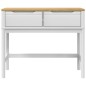 vidaXL Konsolentisch FLORO Weiß 89,5x36,5x73 cm Massivholz Kiefer vidaXL Konsolentisch FLORO Weiß 89,5x36,5x73 cm Massivholz Kiefer
