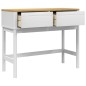 vidaXL Konsolentisch FLORO Weiß 89,5x36,5x73 cm Massivholz Kiefer vidaXL Konsolentisch FLORO Weiß 89,5x36,5x73 cm Massivholz Kiefer