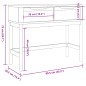 vidaXL Konsolentisch FLORO Weiß 89,5x36,5x73 cm Massivholz Kiefer vidaXL Konsolentisch FLORO Weiß 89,5x36,5x73 cm Massivholz Kiefer