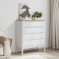 vidaXL Kommode FLORO Weiß Massivholz Kiefer vidaXL Kommode FLORO Weiß Massivholz Kiefer
