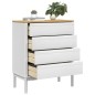 vidaXL Kommode FLORO Weiß Massivholz Kiefer vidaXL Kommode FLORO Weiß Massivholz Kiefer