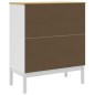 vidaXL Kommode FLORO Weiß Massivholz Kiefer vidaXL Kommode FLORO Weiß Massivholz Kiefer