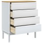 vidaXL Kommode FLORO Weiß Massivholz Kiefer vidaXL Kommode FLORO Weiß Massivholz Kiefer