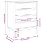 vidaXL Kommode FLORO Weiß Massivholz Kiefer vidaXL Kommode FLORO Weiß Massivholz Kiefer