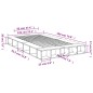 vidaXL Bettgestell Grau Sonoma 135x190 cm Holzwerkstoff vidaXL Bettgestell Grau Sonoma 135x190 cm Holzwerkstoff