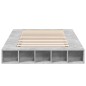 vidaXL Bettgestell Betongrau 135x190 cm Holzwerkstoff vidaXL Bettgestell Betongrau 135x190 cm Holzwerkstoff