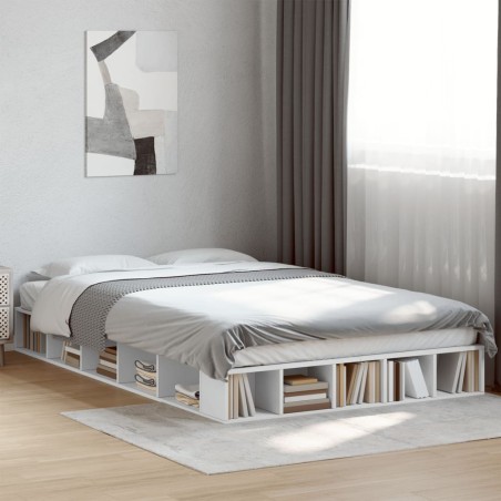 vidaXL Bettgestell Weiß 120x190 cm Holzwerkstoff