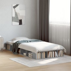vidaXL Bettgestell Betongrau 75x190 cm Holzwerkstoff
