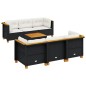 vidaXL 7-tlg. Garten-Sofagarnitur mit Kissen Schwarz Poly Rattan vidaXL 7-tlg. Garten-Sofagarnitur mit Kissen Schwarz Poly Rattan