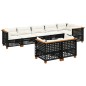vidaXL 8-tlg. Garten-Sofagarnitur mit Kissen Schwarz Poly Rattan vidaXL 8-tlg. Garten-Sofagarnitur mit Kissen Schwarz Poly Rattan