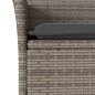 vidaXL 5-tlg. Garten-Essgruppe mit Kissen Grau Poly Rattan und Glas vidaXL 5-tlg. Garten-Essgruppe mit Kissen Grau Poly Rattan und Glas