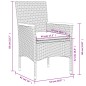 vidaXL 5-tlg. Garten-Essgruppe mit Kissen Grau Poly Rattan und Glas vidaXL 5-tlg. Garten-Essgruppe mit Kissen Grau Poly Rattan und Glas