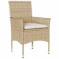 vidaXL 3-tlg. Garten-Essgruppe mit Kissen Beige Poly Rattan und Glas vidaXL 3-tlg. Garten-Essgruppe mit Kissen Beige Poly Rattan und Glas