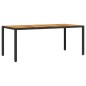 vidaXL 7-tlg. Garten-Essgruppe mit Kissen Schwarz Poly Rattan Akazie vidaXL 7-tlg. Garten-Essgruppe mit Kissen Schwarz Poly Rattan Akazie