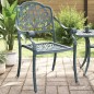 vidaXL Gartenstühle 2 Stk. Grün Aluminiumguss vidaXL Gartenstühle 2 Stk. Grün Aluminiumguss