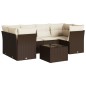 vidaXL 7-tlg. Garten-Sofagarnitur mit Kissen Braun Poly Rattan vidaXL 7-tlg. Garten-Sofagarnitur mit Kissen Braun Poly Rattan