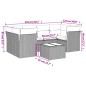 vidaXL 7-tlg. Garten-Sofagarnitur mit Kissen Braun Poly Rattan vidaXL 7-tlg. Garten-Sofagarnitur mit Kissen Braun Poly Rattan