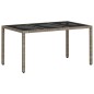 vidaXL 5-tlg. Garten-Essgruppe mit Kissen Hellgrau Poly Rattan Glas vidaXL 5-tlg. Garten-Essgruppe mit Kissen Hellgrau Poly Rattan Glas